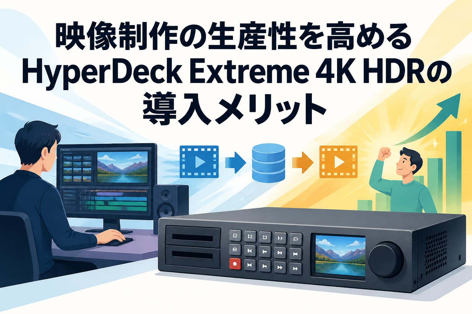 映像制作の生産性を高めるHyperDeck Extreme 4K HDRの導入メリット