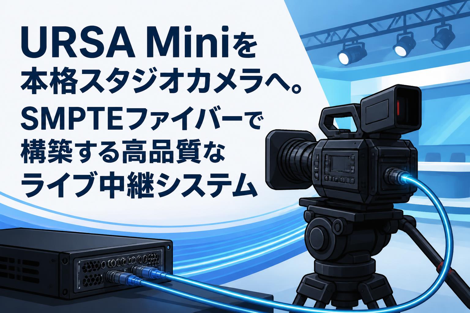 URSA Miniを本格スタジオカメラへ。SMPTEファイバーで構築する高品質なライブ中継システム