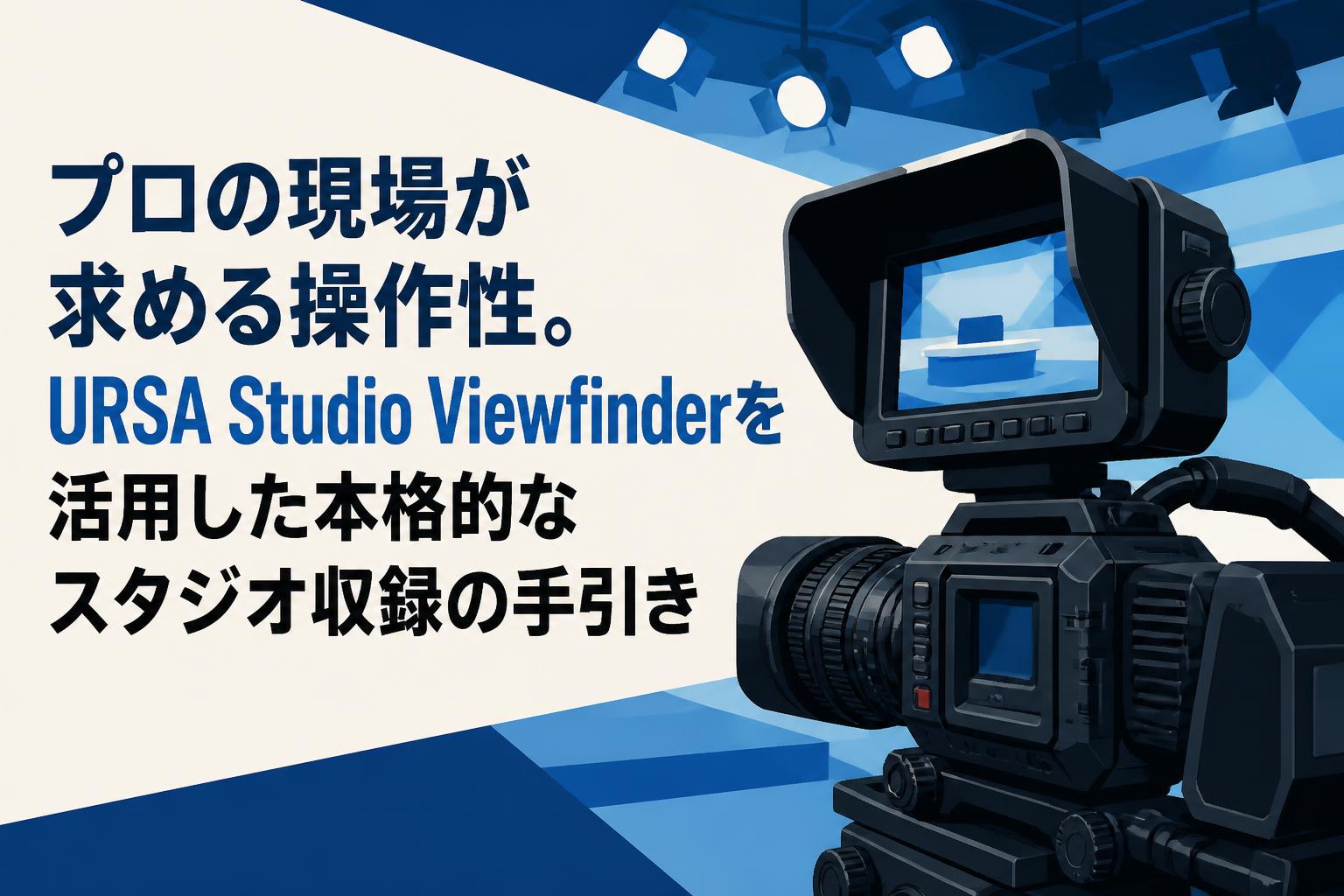 プロの現場が求める操作性。URSA Studio Viewfinderを活用した本格的なスタジオ収録の手引き