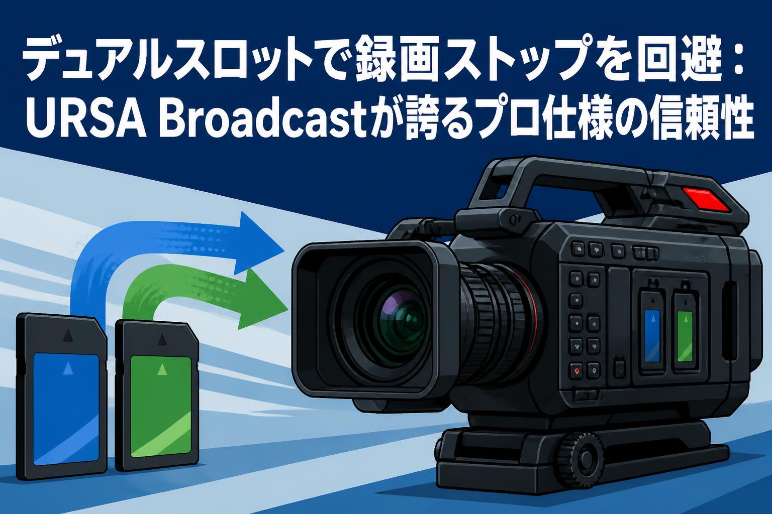 デュアルスロットで録画ストップを回避：URSA Broadcastが誇るプロ仕様の信頼性