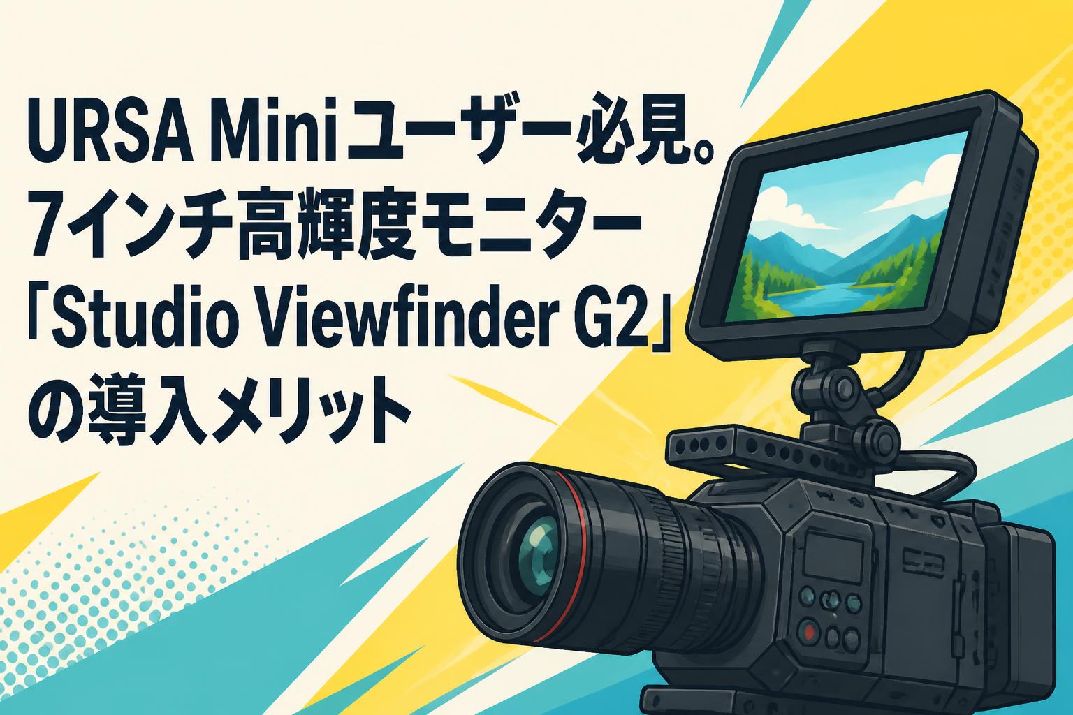 URSA Miniユーザー必見。7インチ高輝度モニター「Studio Viewfinder G2」の導入メリット