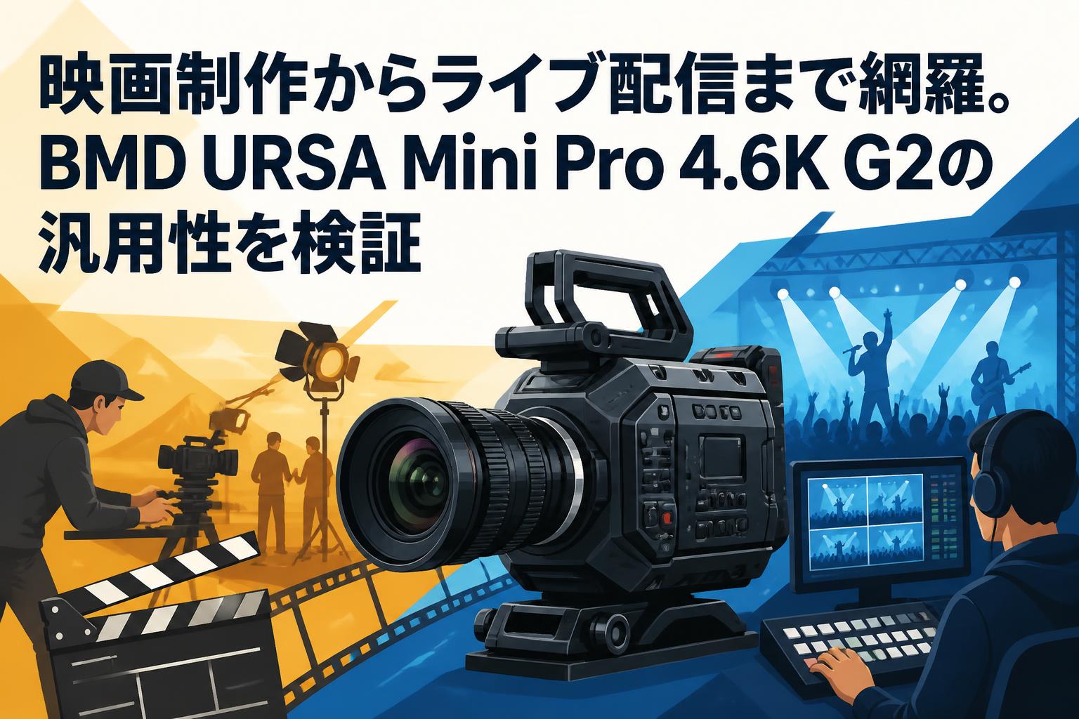 映画制作からライブ配信まで網羅。BMD URSA Mini Pro 4.6K G2の汎用性を検証
