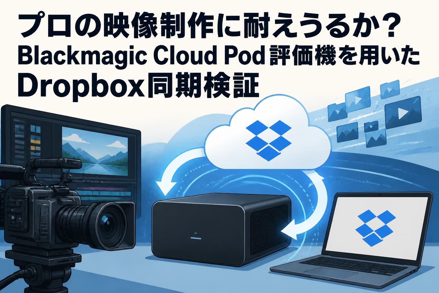 プロの映像制作に耐えうるか？Blackmagic Cloud Pod評価機を用いたDropbox同期検証