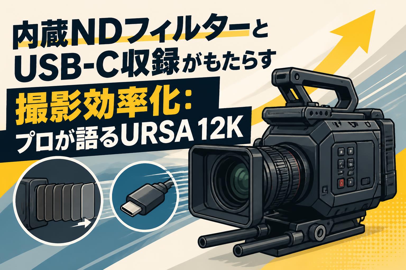 内蔵NDフィルターとUSB-C収録がもたらす撮影効率化：プロが語るURSA 12K