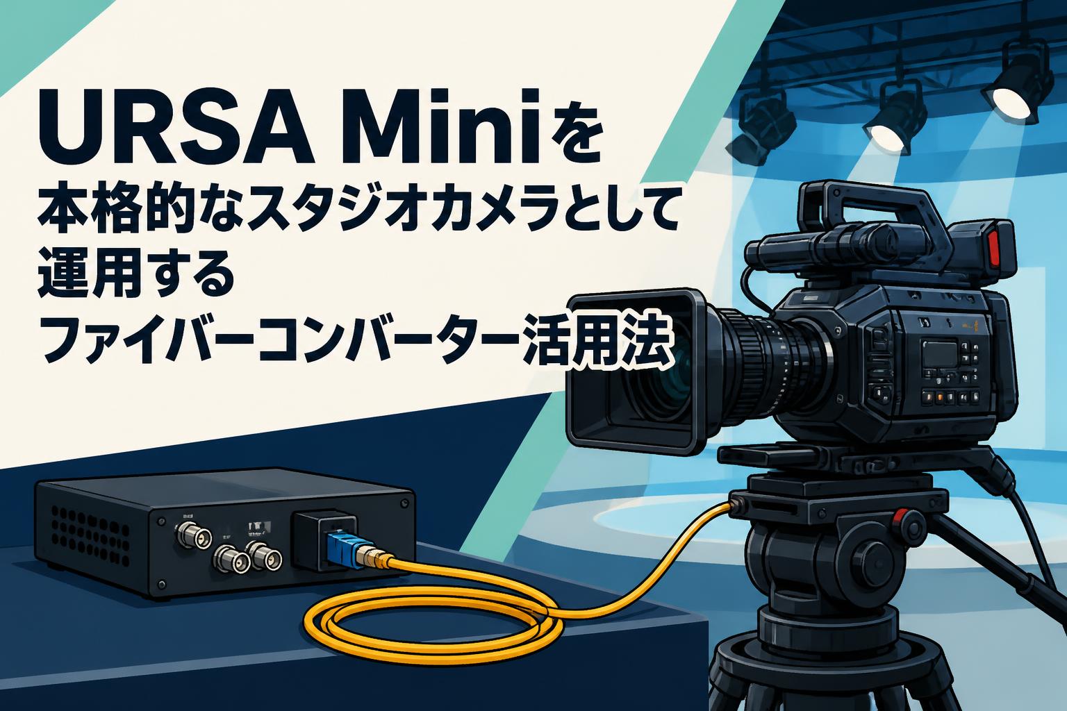 URSA Miniを本格的なスタジオカメラとして運用するファイバーコンバーター活用法