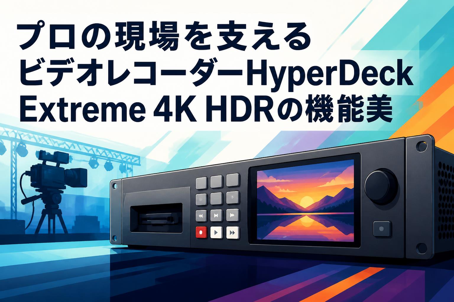 プロの現場を支えるビデオレコーダーHyperDeck Extreme 4K HDRの機能美