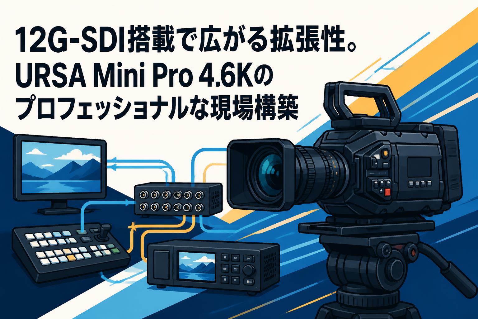 12G-SDI搭載で広がる拡張性。URSA Mini Pro 4.6Kのプロフェッショナルな現場構築