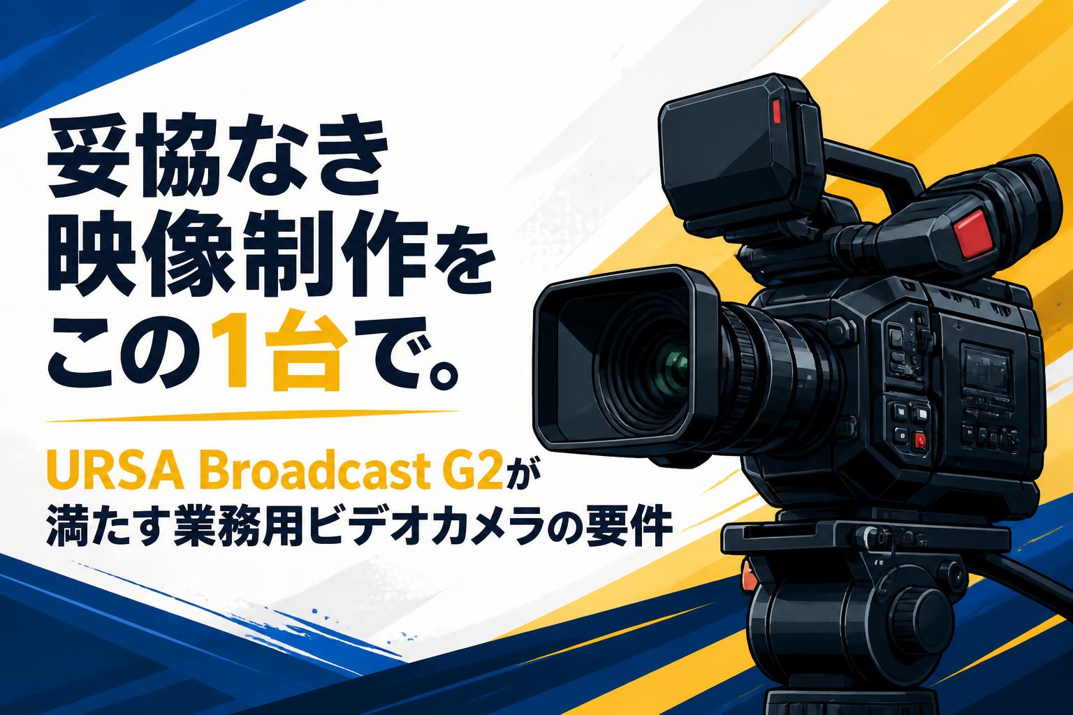 妥協なき映像制作をこの1台で。URSA Broadcast G2が満たす業務用ビデオカメラの要件