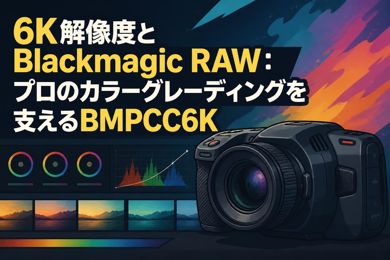 6K解像度とBlackmagic RAW：プロのカラーグレーディングを支えるBMPCC6K