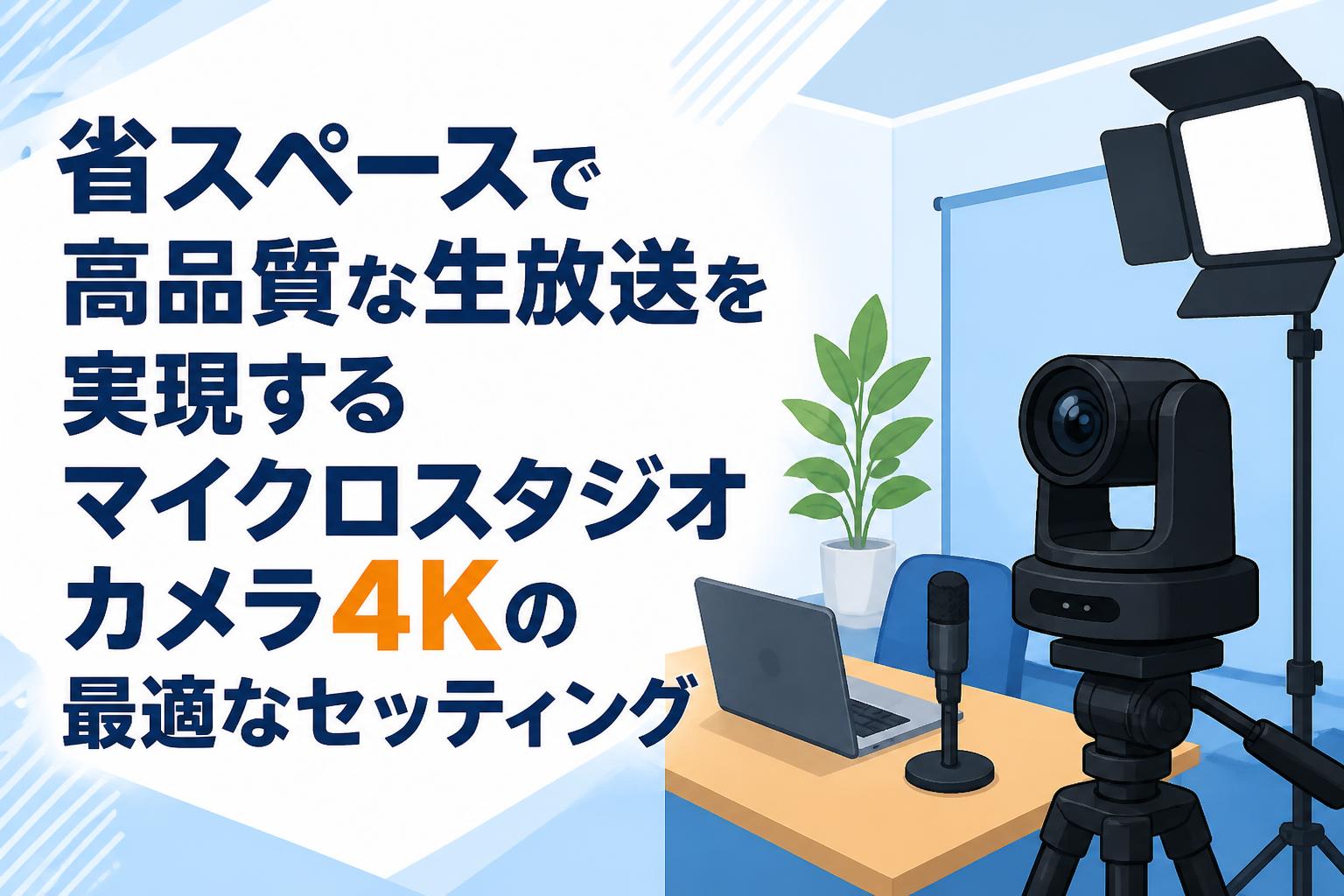 省スペースで高品質な生放送を実現するマイクロスタジオカメラ4Kの最適なセッティング