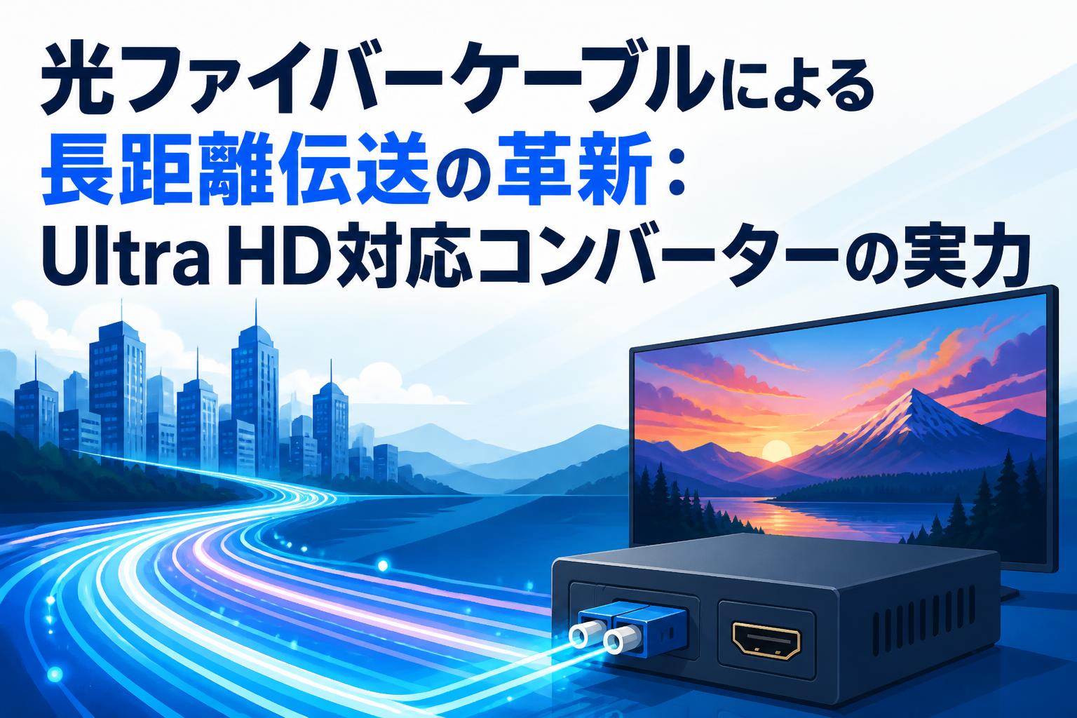 光ファイバーケーブルによる長距離伝送の革新：Ultra HD対応コンバーターの実力