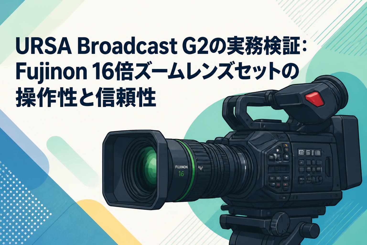 URSA Broadcast G2の実務検証：Fujinon 16倍ズームレンズセットの操作性と信頼性