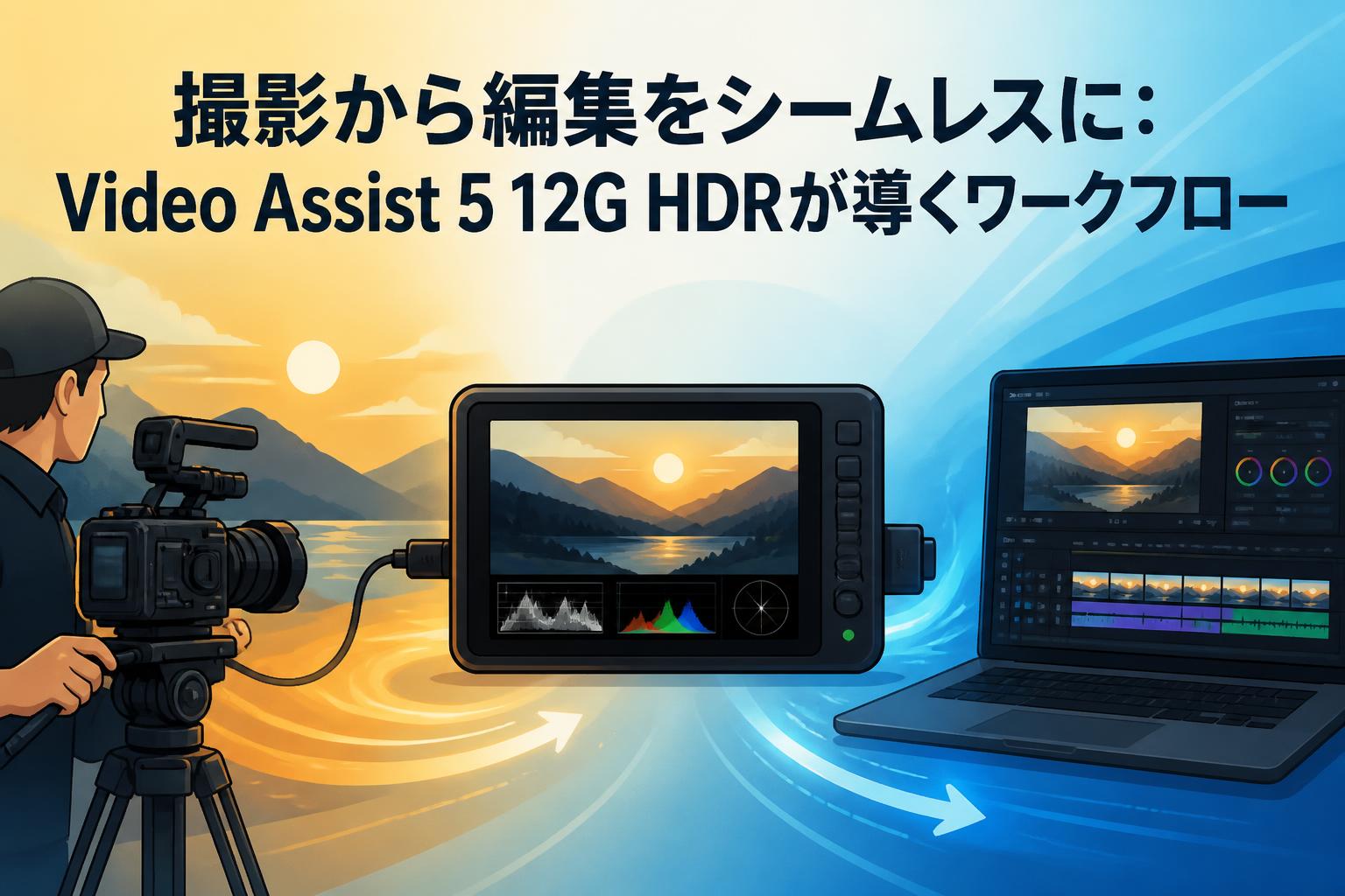 撮影から編集をシームレスに：Video Assist 5 12G HDRが導くワークフロー