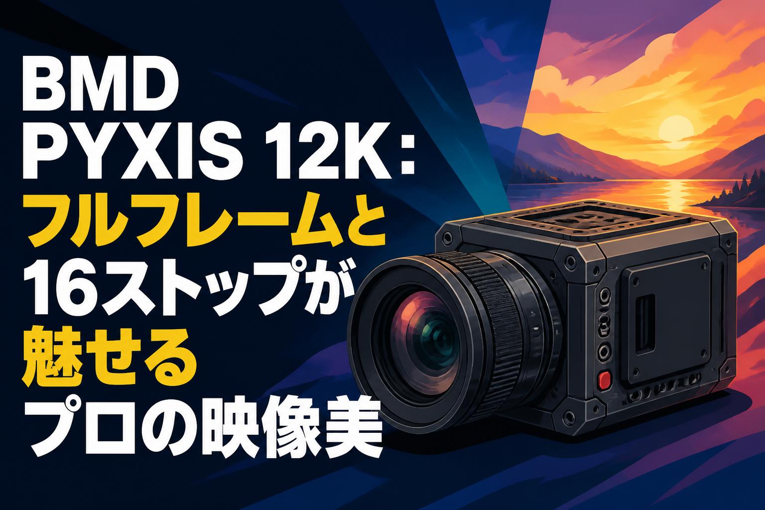 BMD PYXIS 12K：フルフレームと16ストップが魅せるプロの映像美