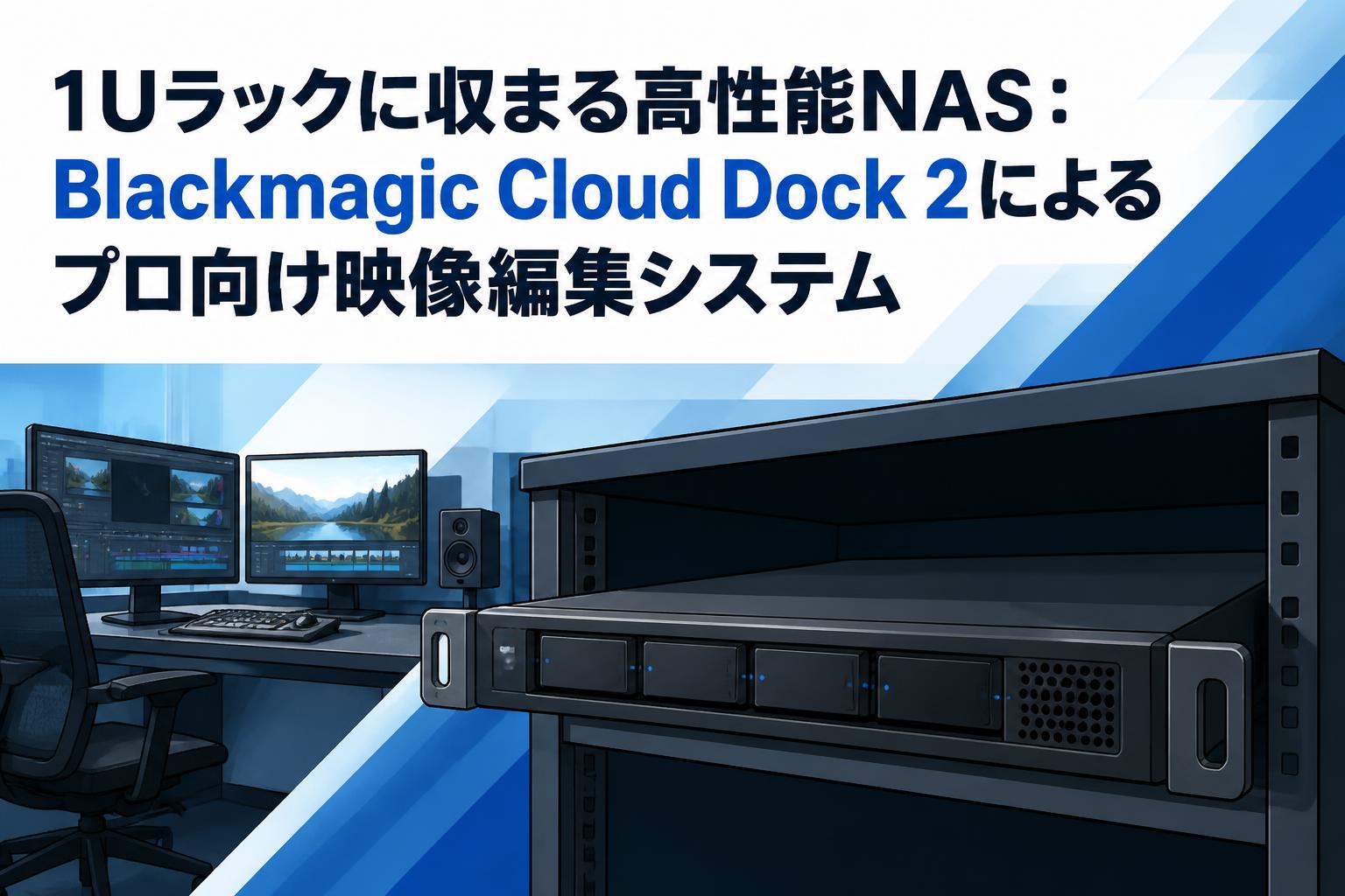 1Uラックに収まる高性能NAS：Blackmagic Cloud Dock 2によるプロ向け映像編集システム