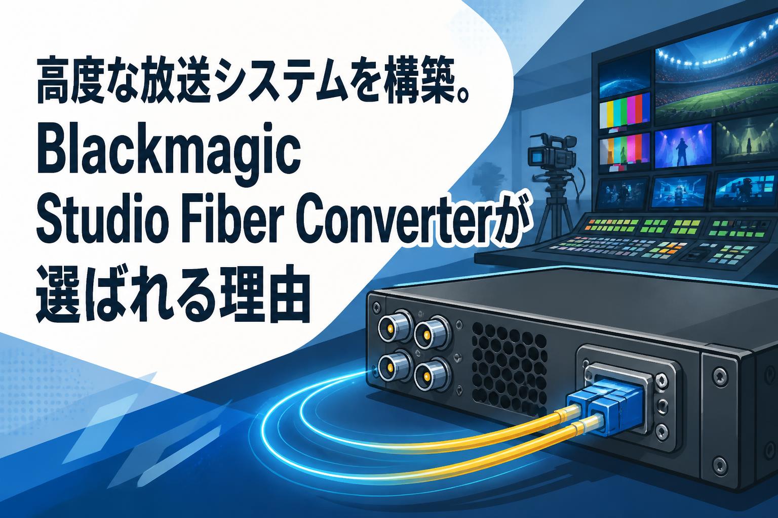 高度な放送システムを構築。Blackmagic Studio Fiber Converterが選ばれる理由