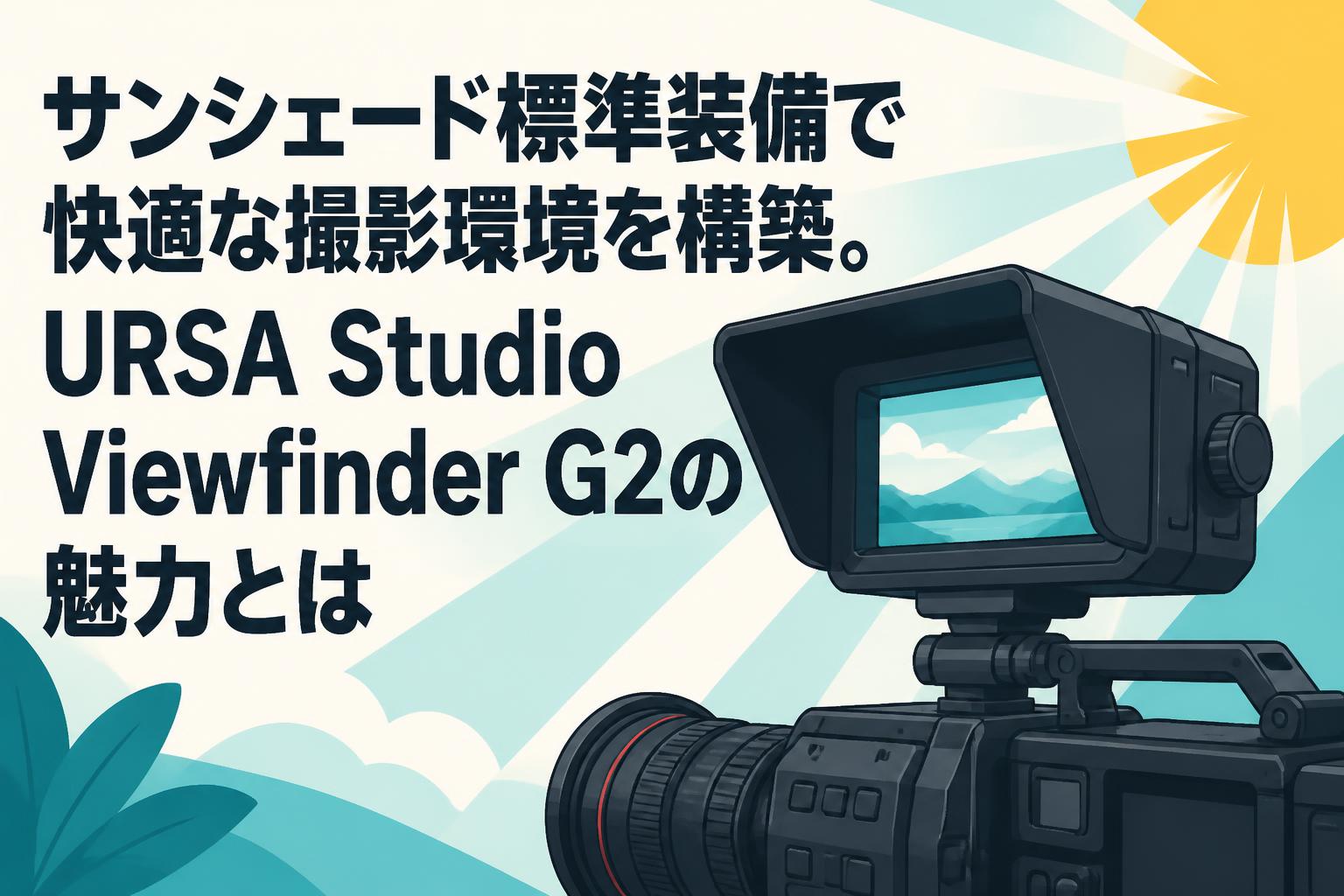 サンシェード標準装備で快適な撮影環境を構築。URSA Studio Viewfinder G2の魅力とは