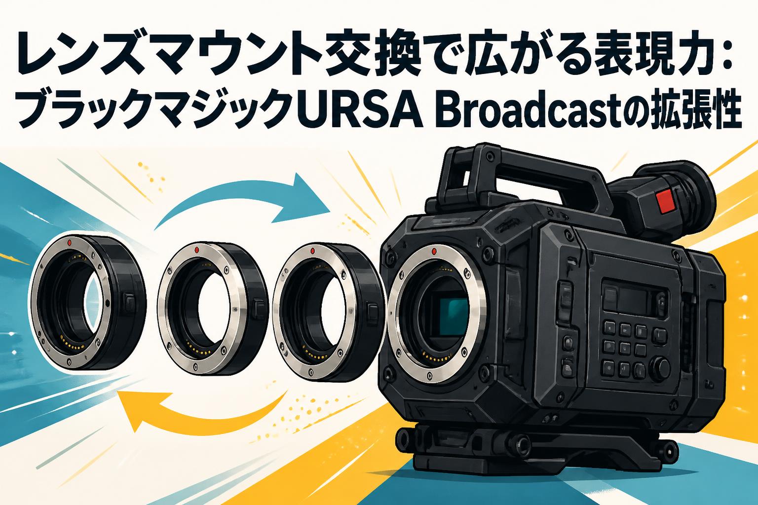 レンズマウント交換で広がる表現力：ブラックマジックURSA Broadcastの拡張性