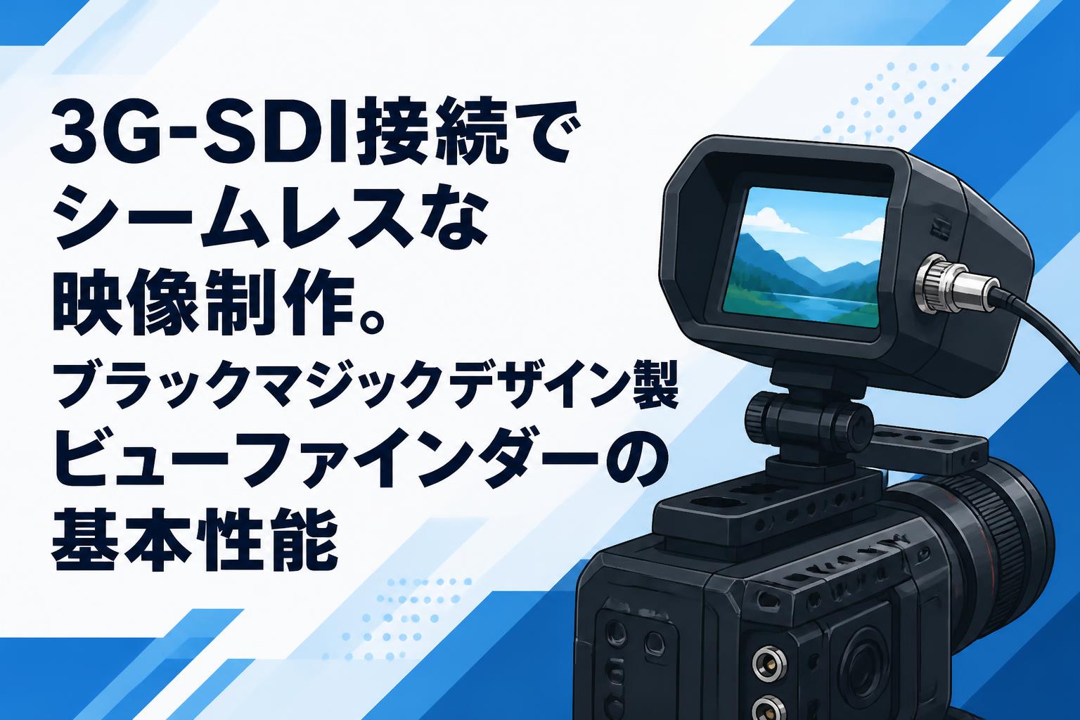 3G-SDI接続でシームレスな映像制作。ブラックマジックデザイン製ビューファインダーの基本性能