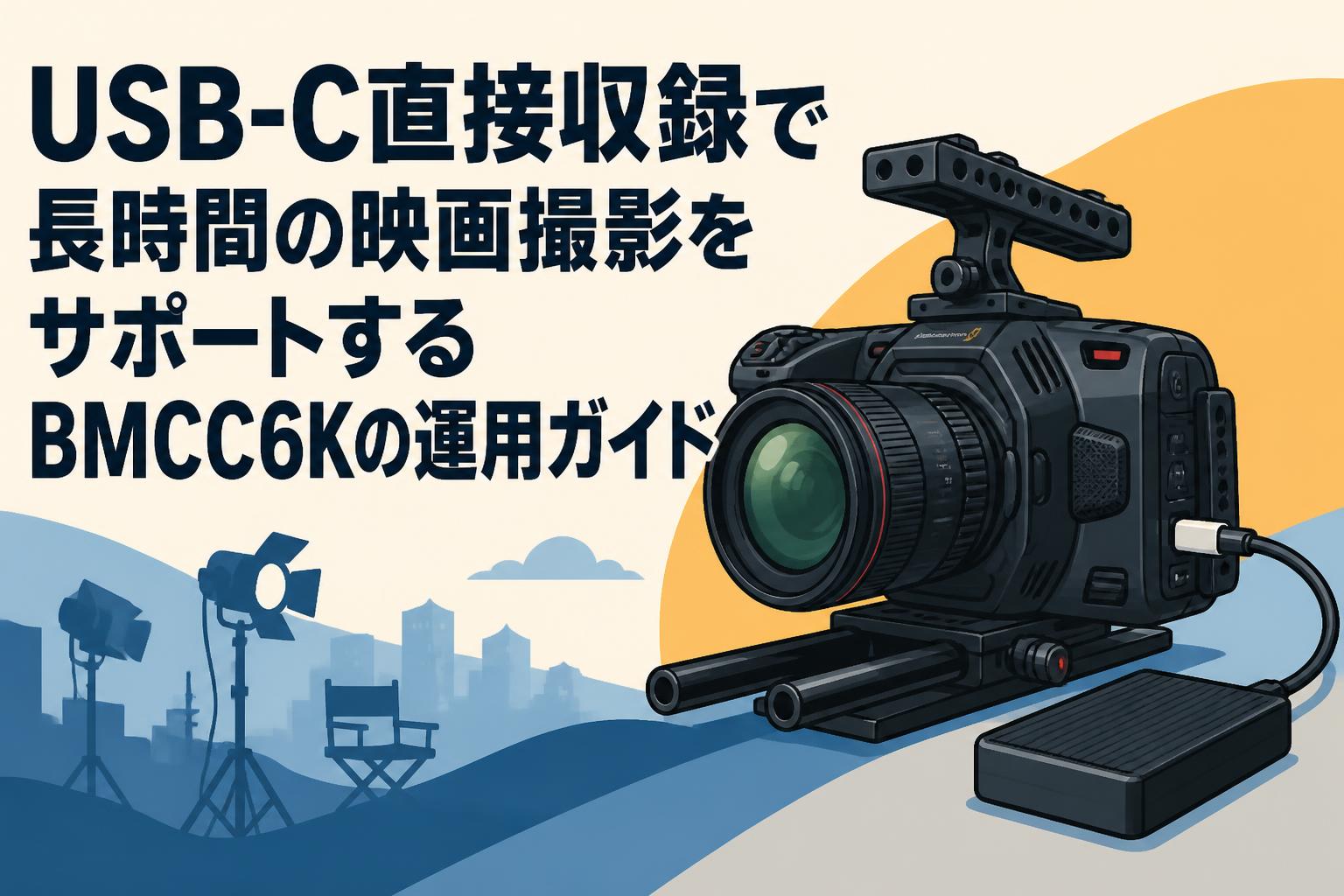 USB-C直接収録で長時間の映画撮影をサポートするBMCC6Kの運用ガイド