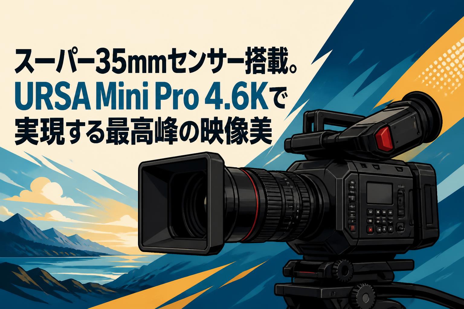 スーパー35mmセンサー搭載。URSA Mini Pro 4.6Kで実現する最高峰の映像美