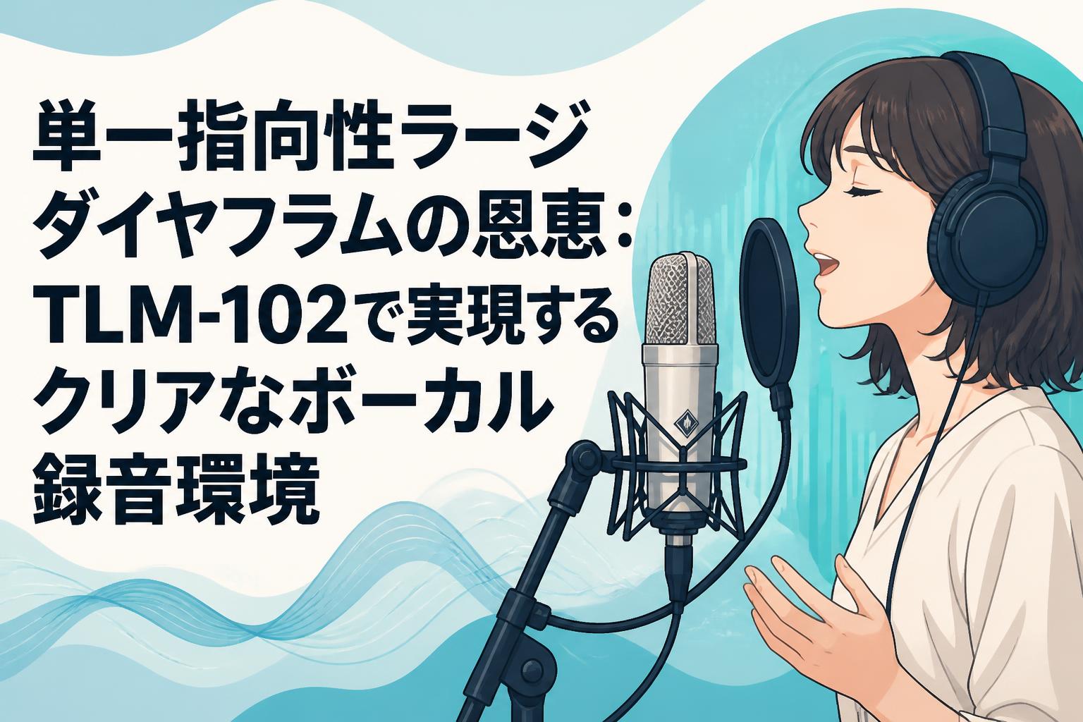 単一指向性ラージダイヤフラムの恩恵：TLM-102で実現するクリアなボーカル録音環境