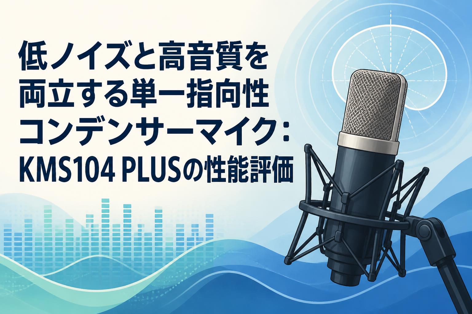 低ノイズと高音質を両立する単一指向性コンデンサーマイク：KMS104 PLUSの性能評価