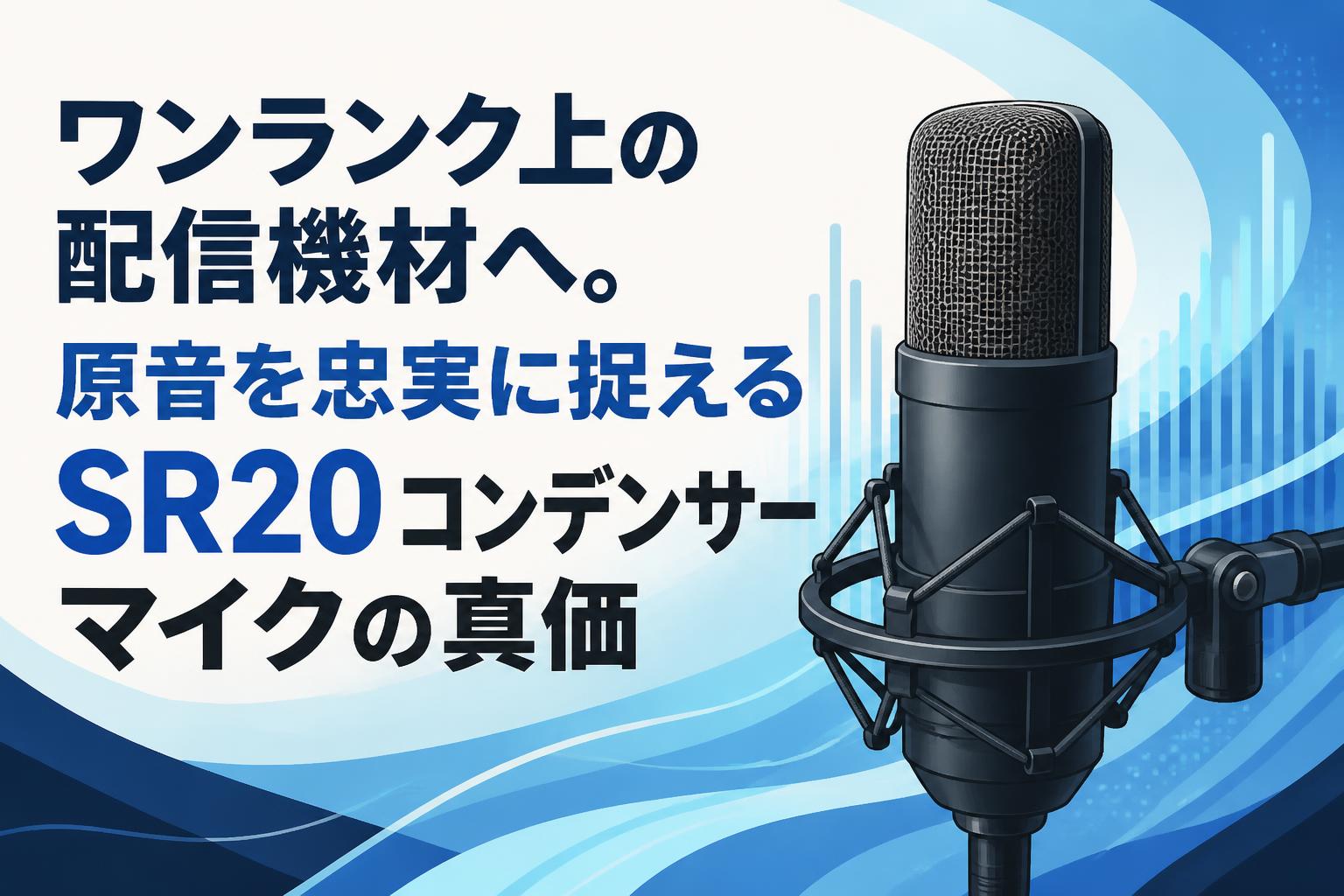 ワンランク上の配信機材へ。原音を忠実に捉えるSR20コンデンサーマイクの真価