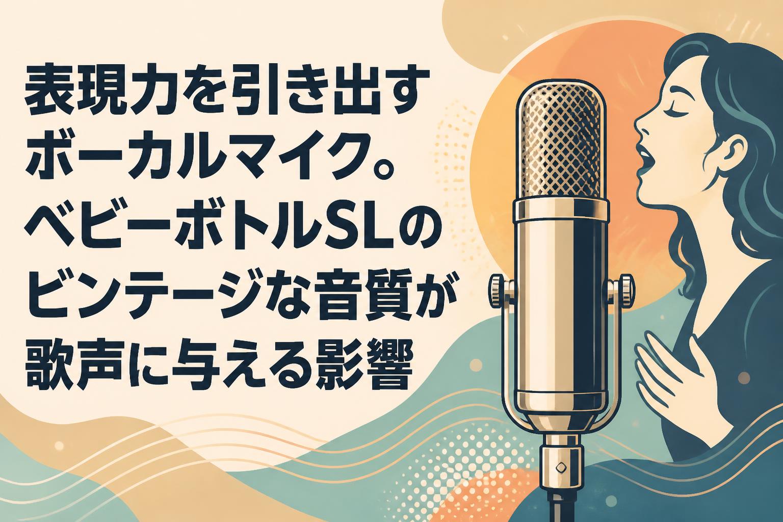 表現力を引き出すボーカルマイク。ベビーボトルSLのビンテージな音質が歌声に与える影響