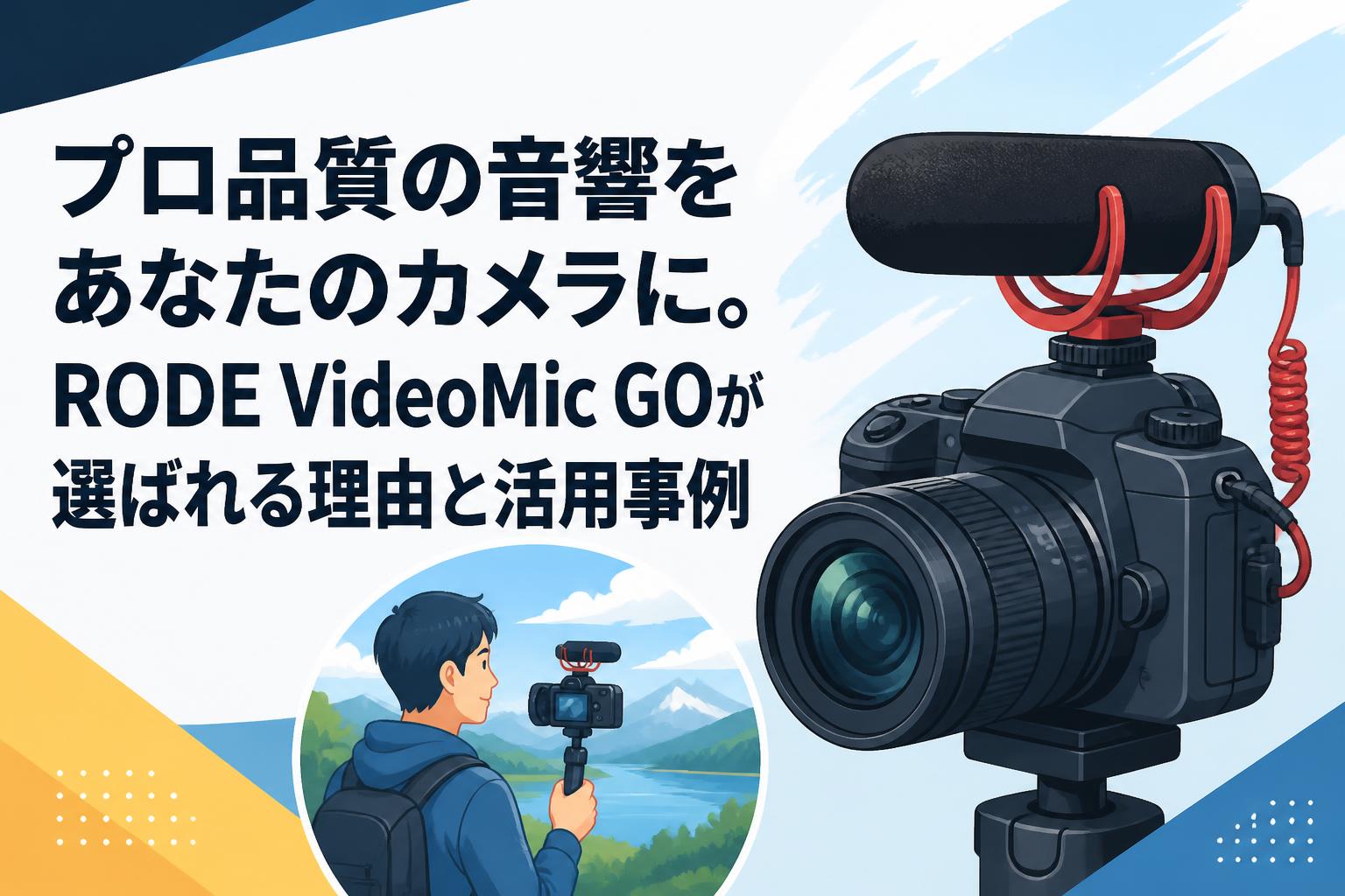 プロ品質の音響をあなたのカメラに。RODE VideoMic GOが選ばれる理由と活用事例