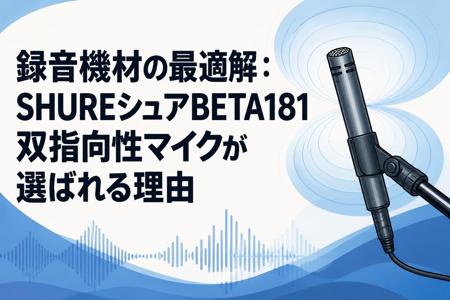 録音機材の最適解：SHUREシュアBETA181双指向性マイクが選ばれる理由