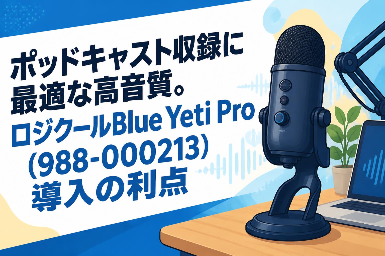 ポッドキャスト収録に最適な高音質。ロジクールBlue Yeti Pro（988-000213）導入の利点