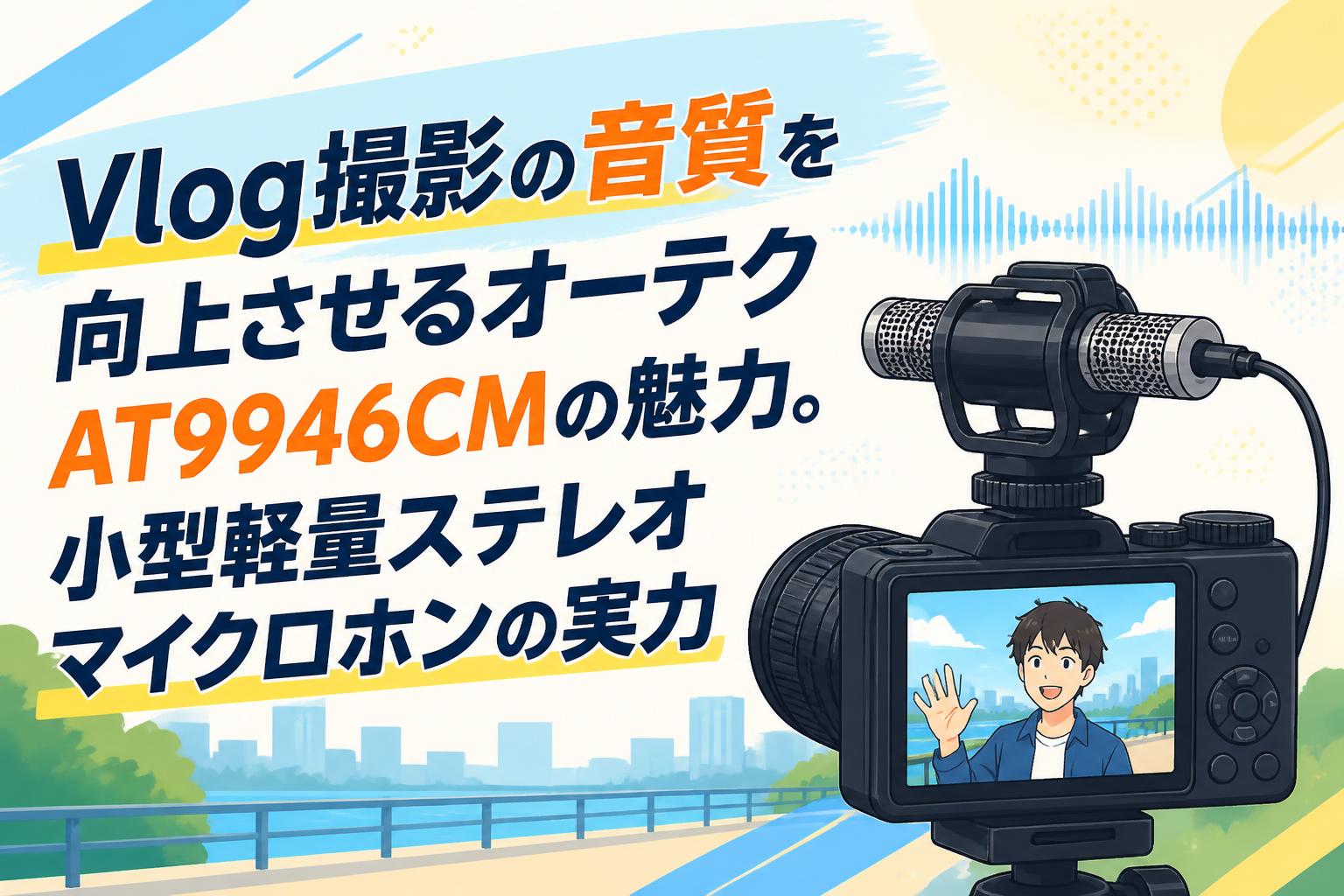 Vlog撮影の音質を向上させるオーテクAT9946CMの魅力。小型軽量ステレオマイクロホンの実力