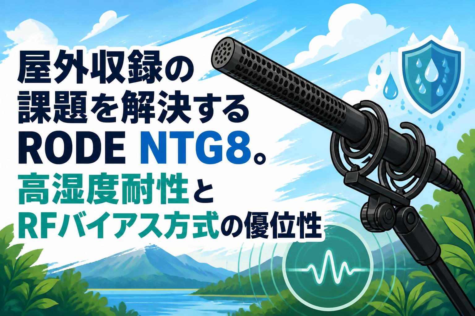 屋外収録の課題を解決するRODE NTG8。高湿度耐性とRFバイアス方式の優位性