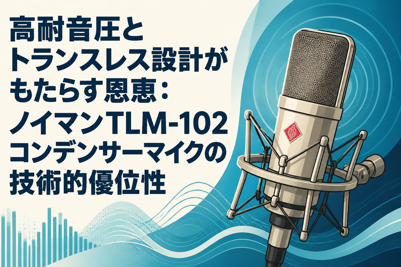 高耐音圧とトランスレス設計がもたらす恩恵：ノイマンTLM-102コンデンサーマイクの技術的優位性
