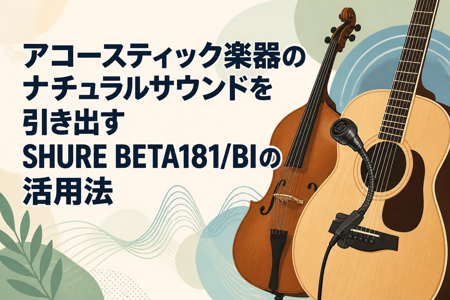 アコースティック楽器のナチュラルサウンドを引き出すSHURE BETA181/BIの活用法