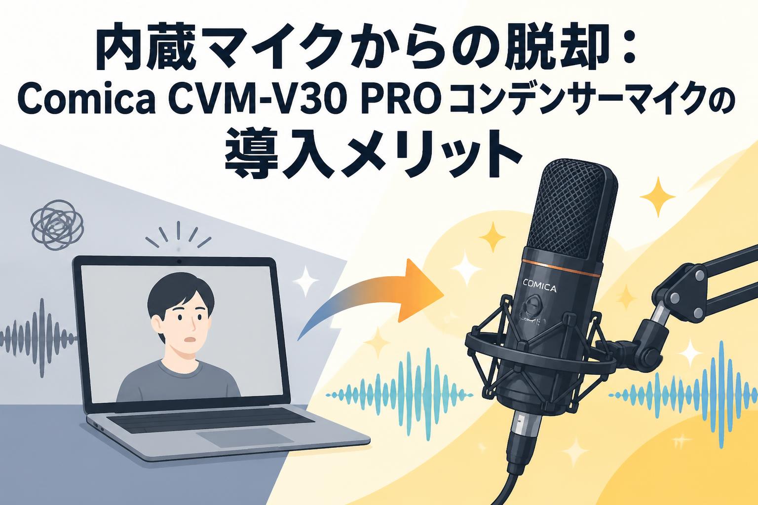 内蔵マイクからの脱却：Comica CVM-V30 PROコンデンサーマイクの導入メリット