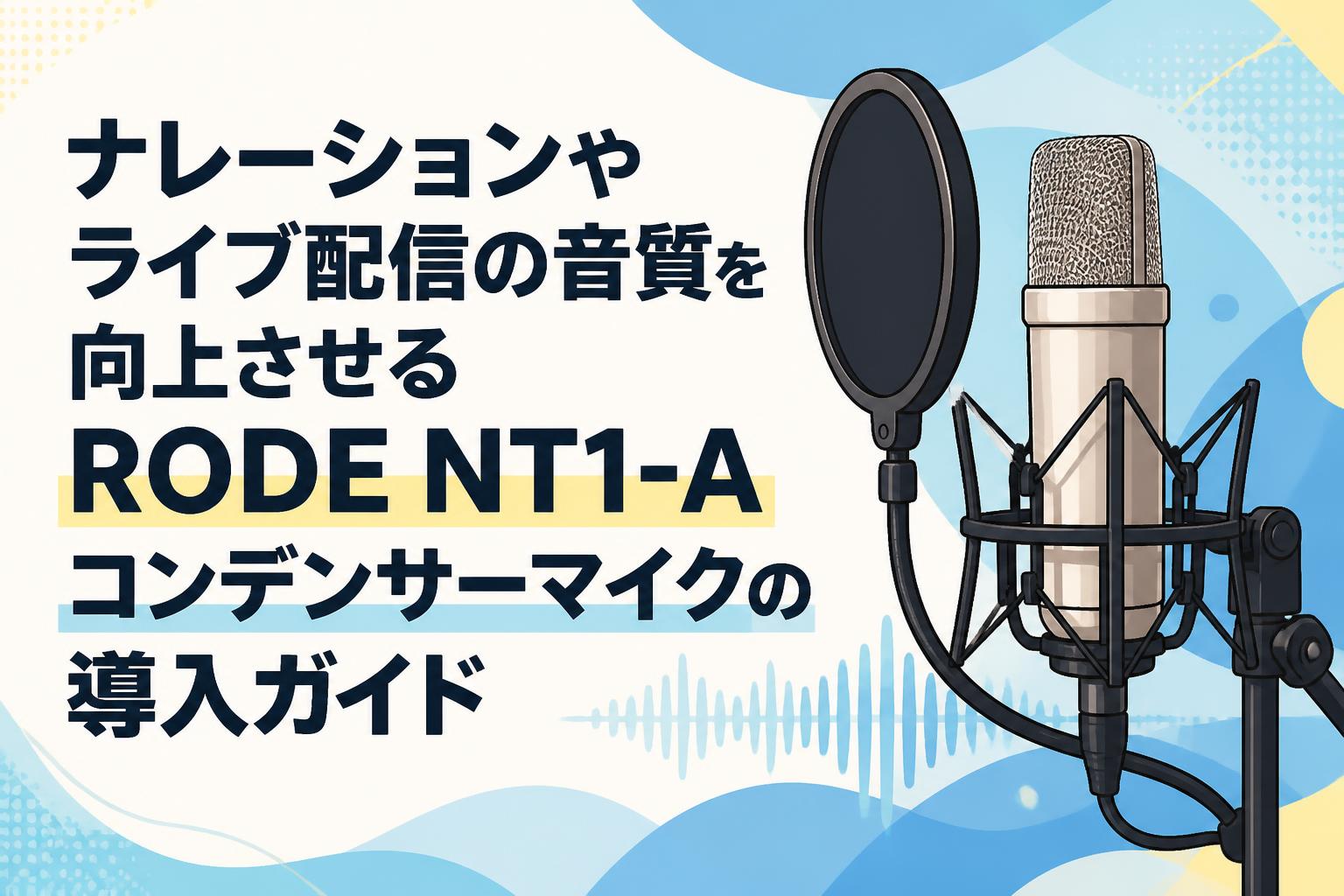 ナレーションやライブ配信の音質を向上させるRODE NT1-Aコンデンサーマイクの導入ガイド