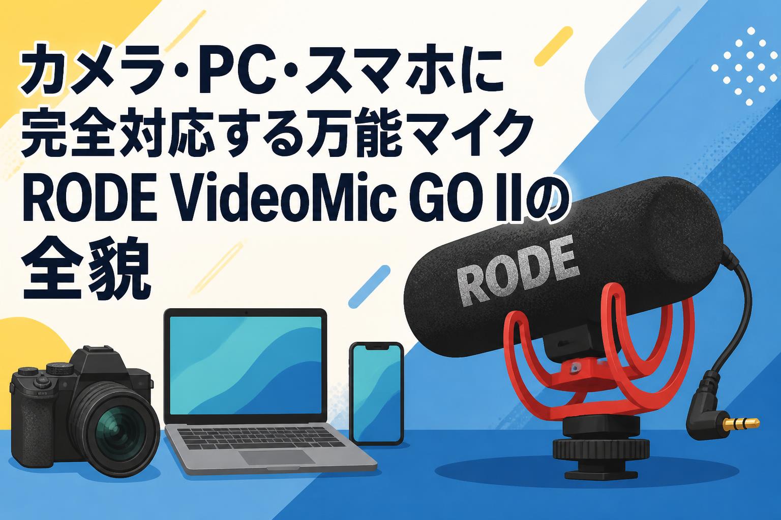 カメラ・PC・スマホに完全対応する万能マイクRODE VideoMic GO IIの全貌
