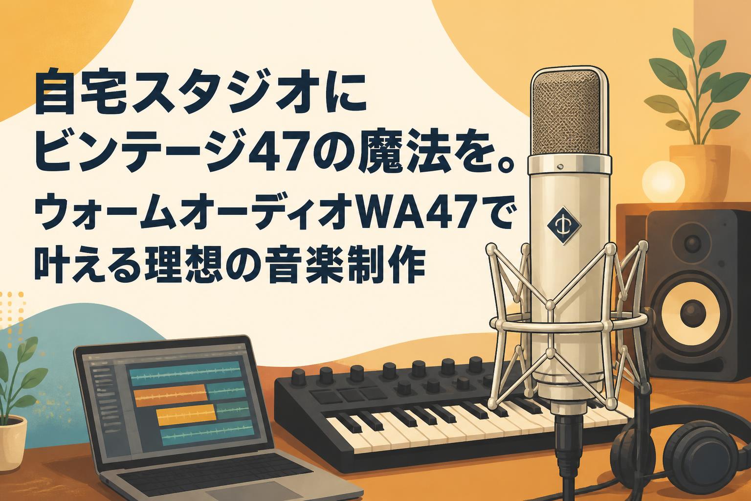 自宅スタジオにビンテージ47の魔法を。ウォームオーディオWA47で叶える理想の音楽制作
