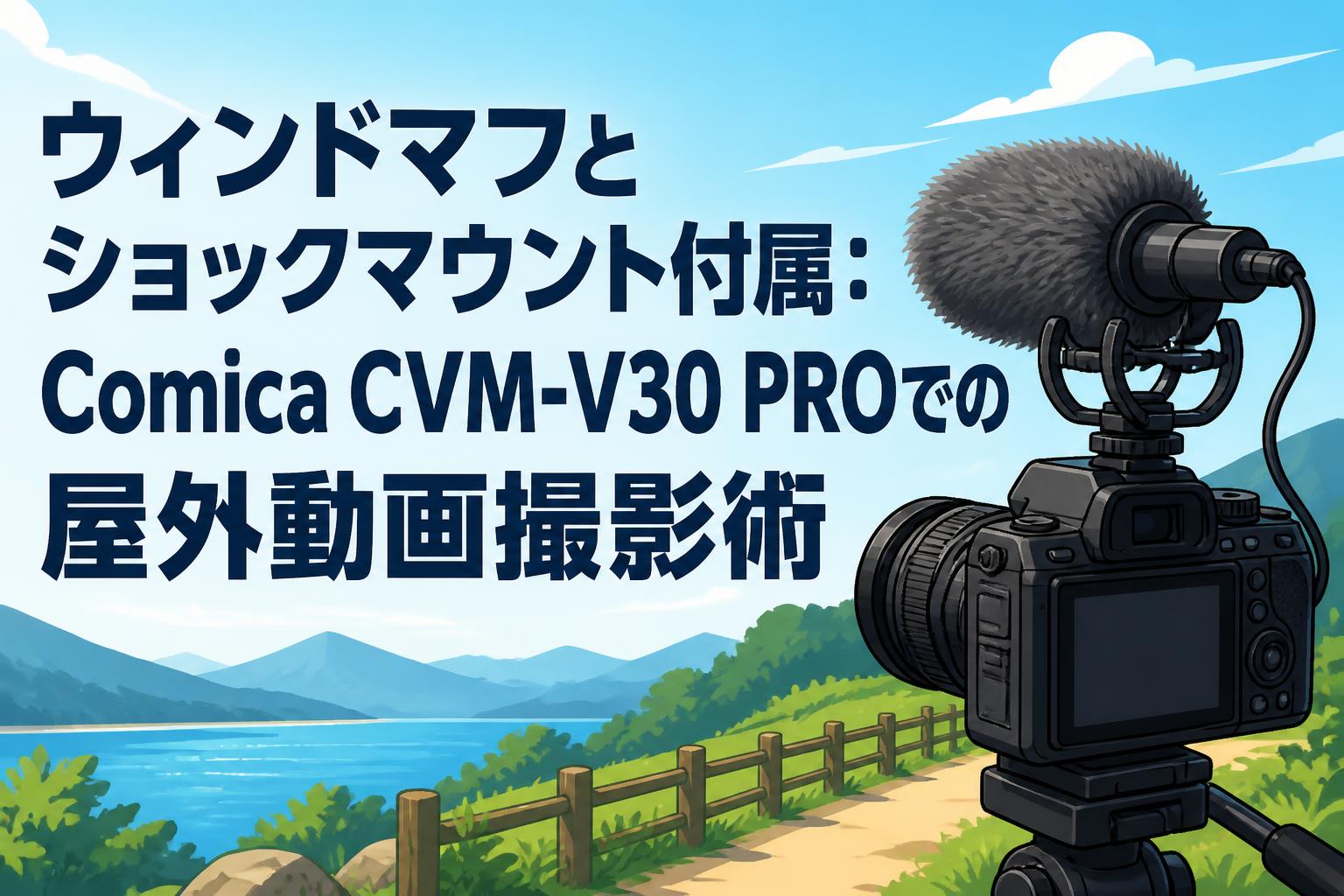 ウィンドマフとショックマウント付属：Comica CVM-V30 PROでの屋外動画撮影術