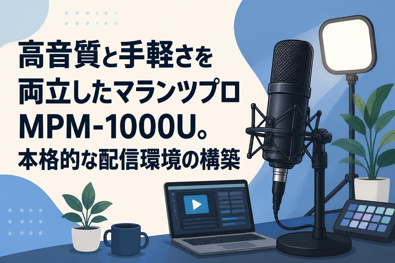 高音質と手軽さを両立したマランツプロMPM-1000U。本格的な配信環境の構築