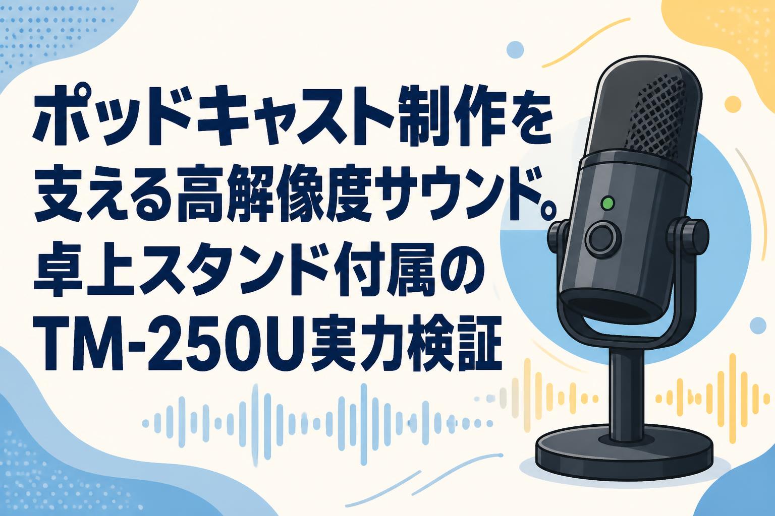 ポッドキャスト制作を支える高解像度サウンド。卓上スタンド付属のTM-250U実力検証