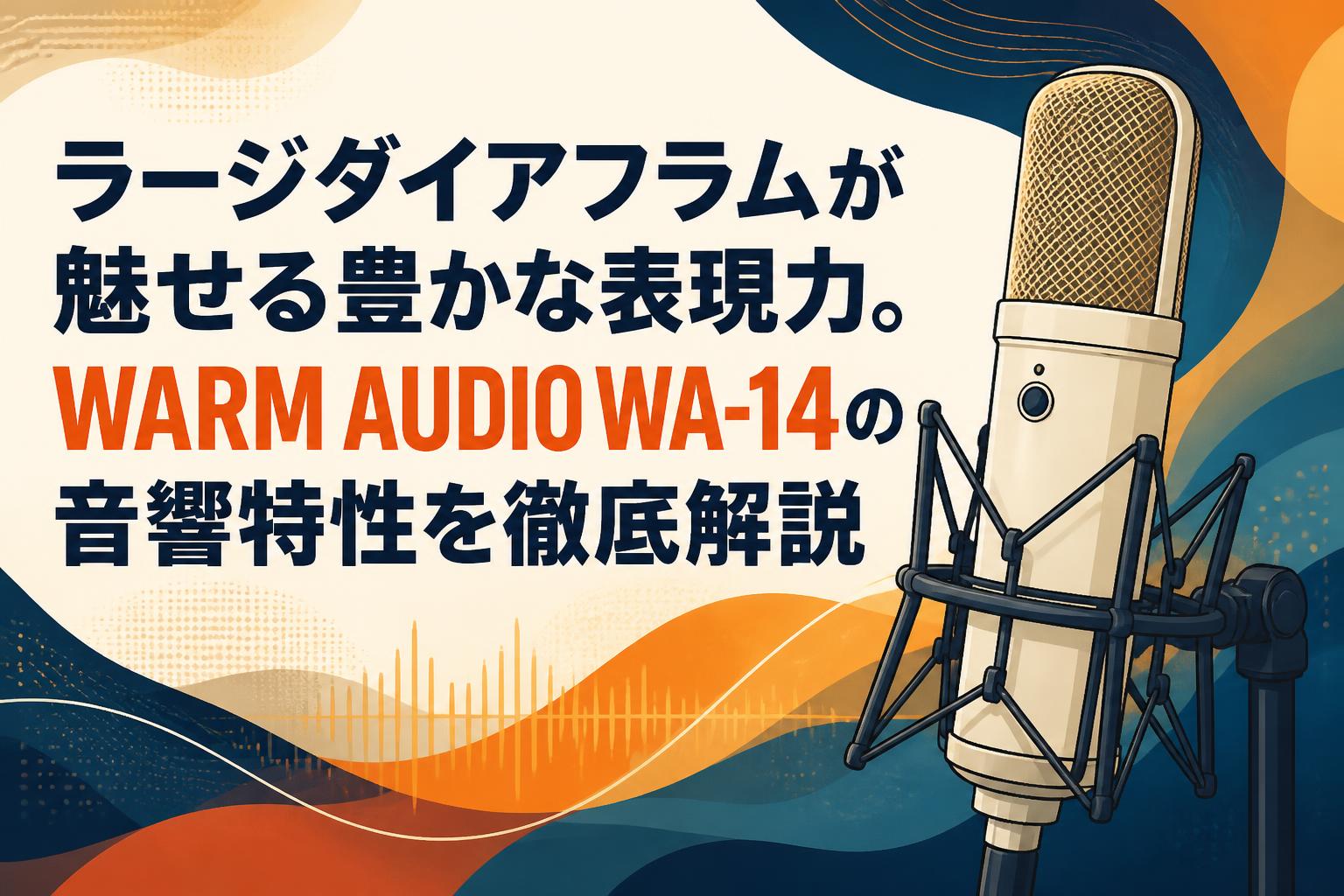 ラージダイアフラムが魅せる豊かな表現力。WARM AUDIO WA-14の音響特性を徹底解説