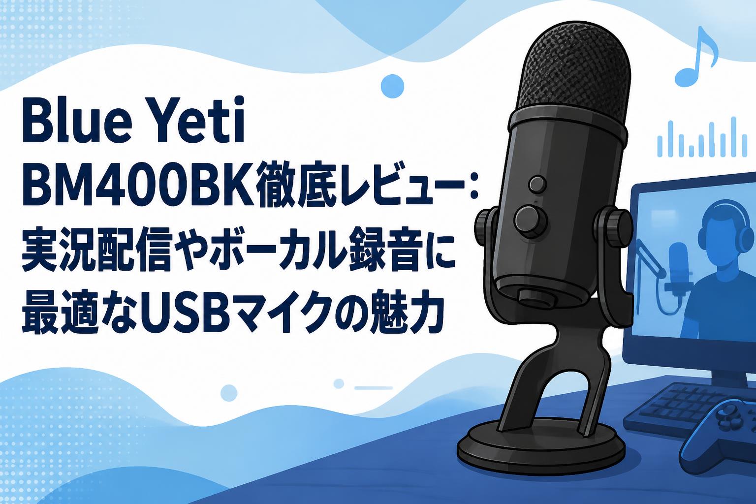 Blue Yeti BM400BK徹底レビュー：実況配信やボーカル録音に最適なUSBマイクの魅力