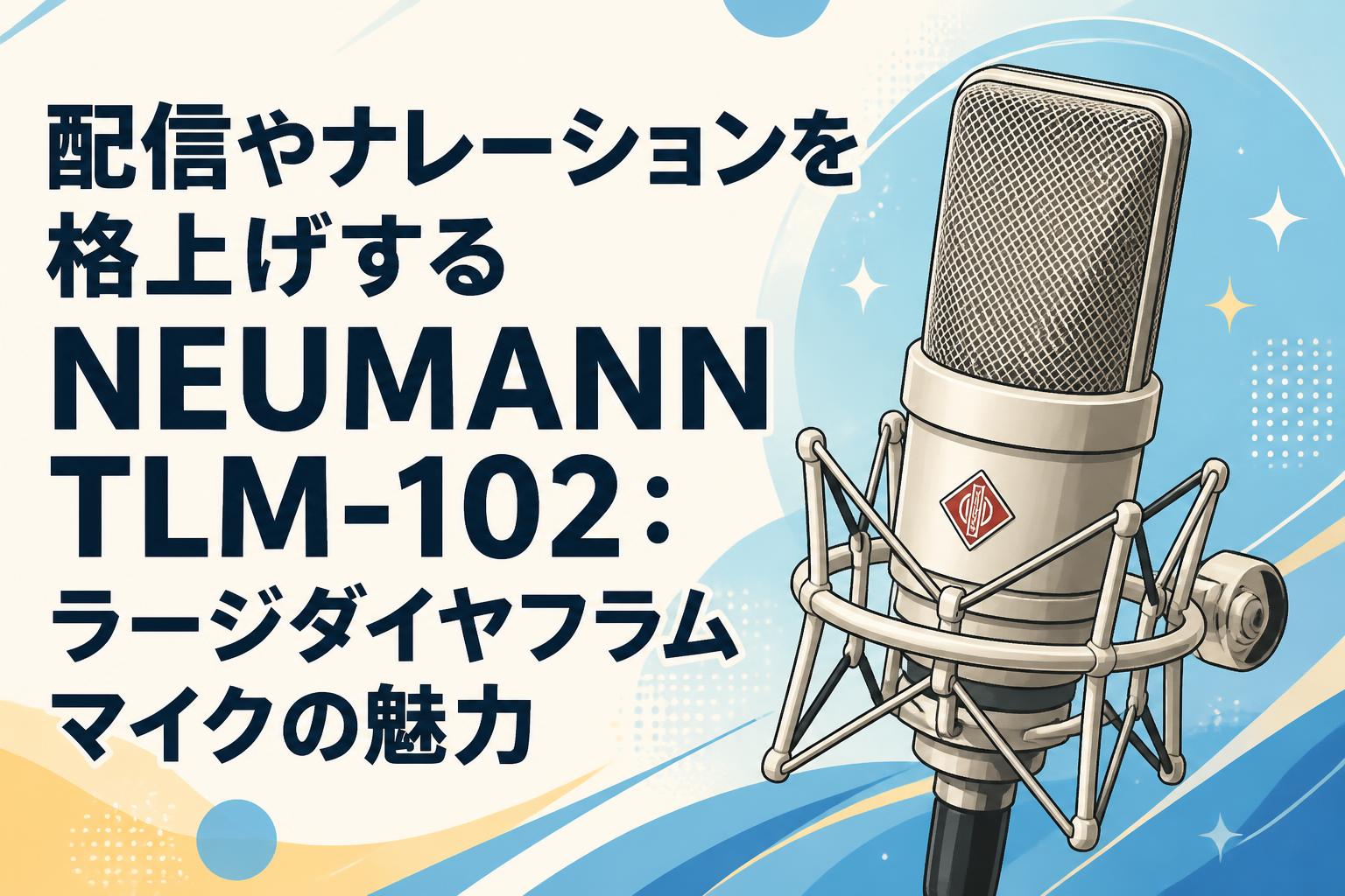 配信やナレーションを格上げするNEUMANN TLM-102：ラージダイヤフラムマイクの魅力