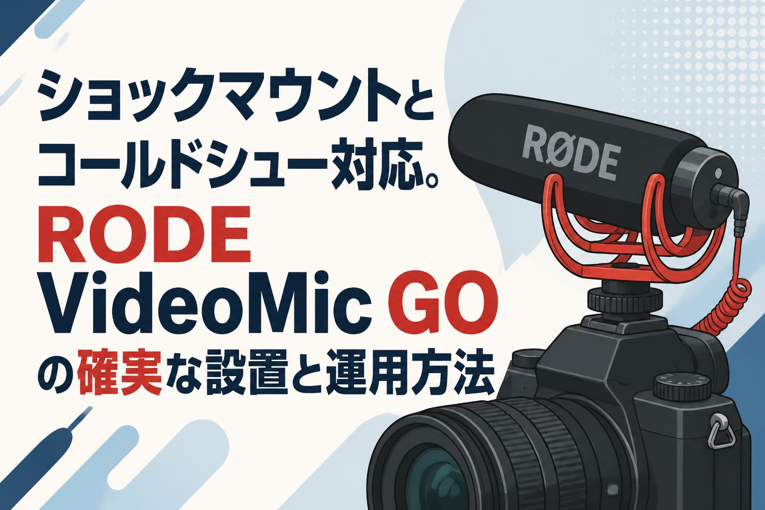ショックマウントとコールドシュー対応。RODE VideoMic GOの確実な設置と運用方法