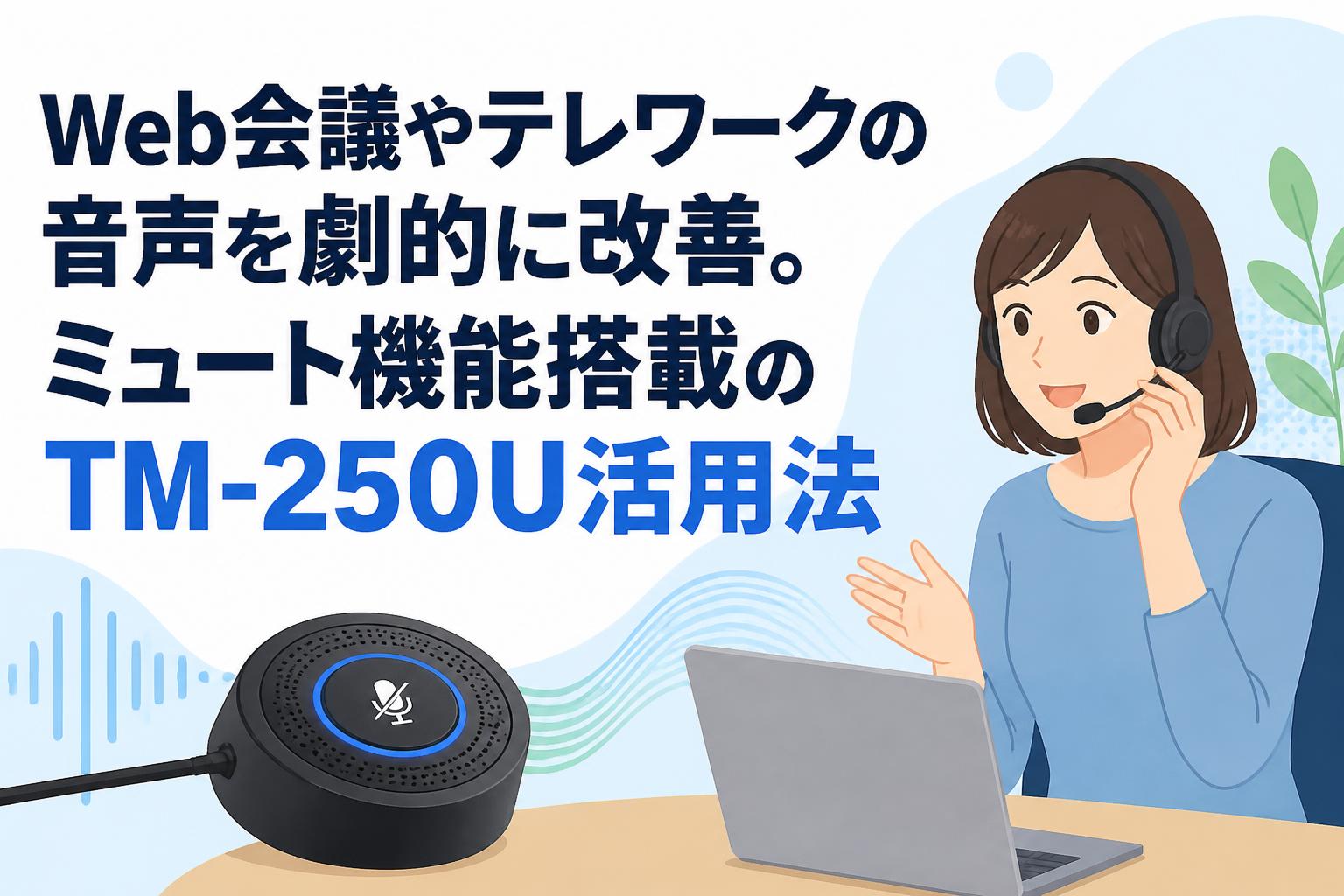 Web会議やテレワークの音声を劇的に改善。ミュート機能搭載のTM-250U活用法