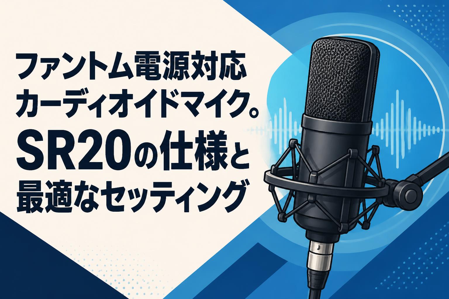 ファントム電源対応カーディオイドマイク。SR20の仕様と最適なセッティング
