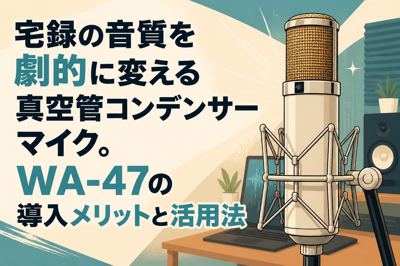 宅録の音質を劇的に変える真空管コンデンサーマイク。WA-47の導入メリットと活用法